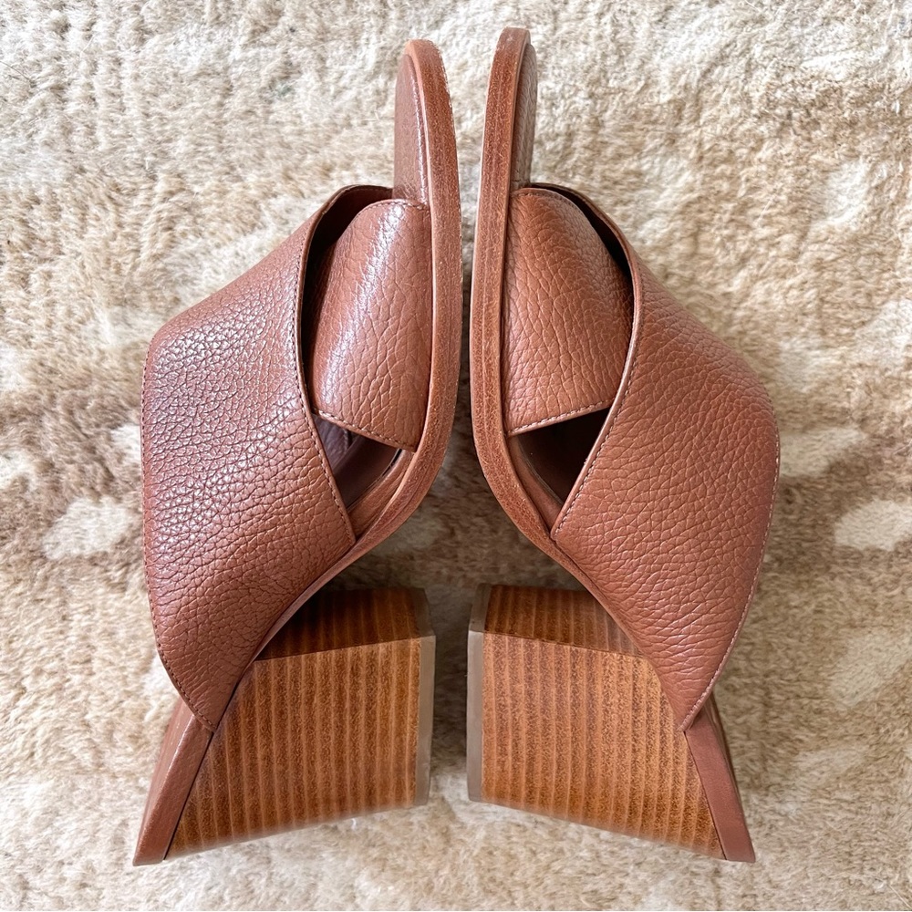 Kate Spade New York Felda Brown Leather Crisscross Mule Sandal Size 9m - Picture 5 of 12